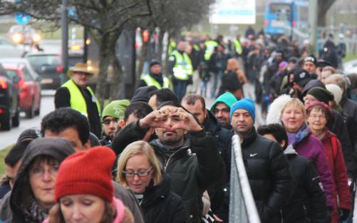 Manifestation Stärka Banden mellan kyrka och moské, 2015. 