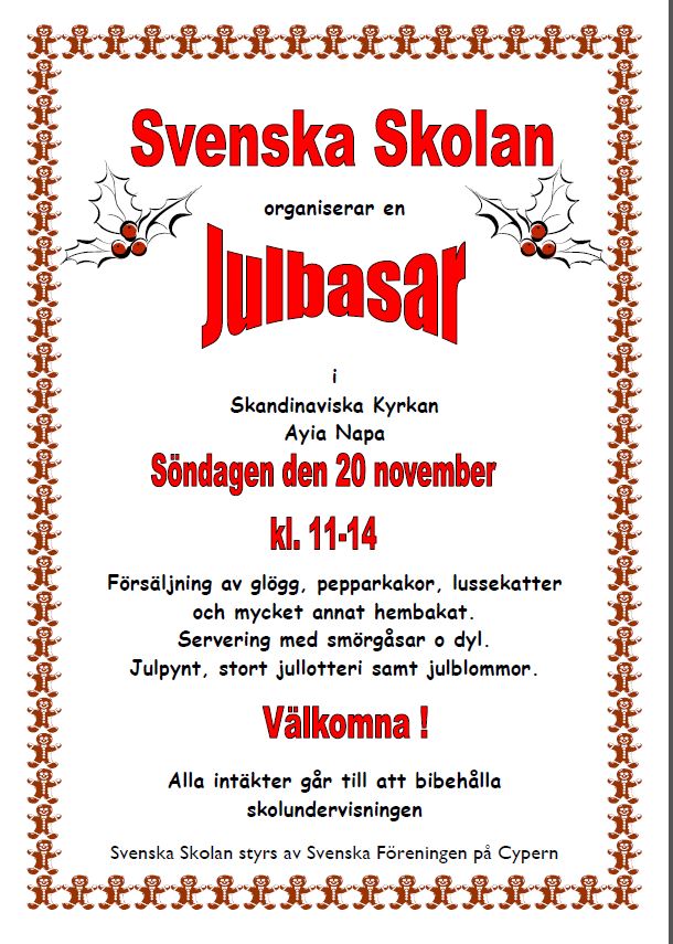 Svenska skolans julbasar