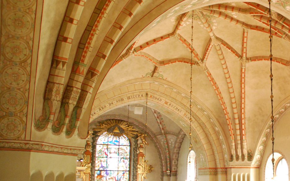 Norbergs kyrka interiör takvalven