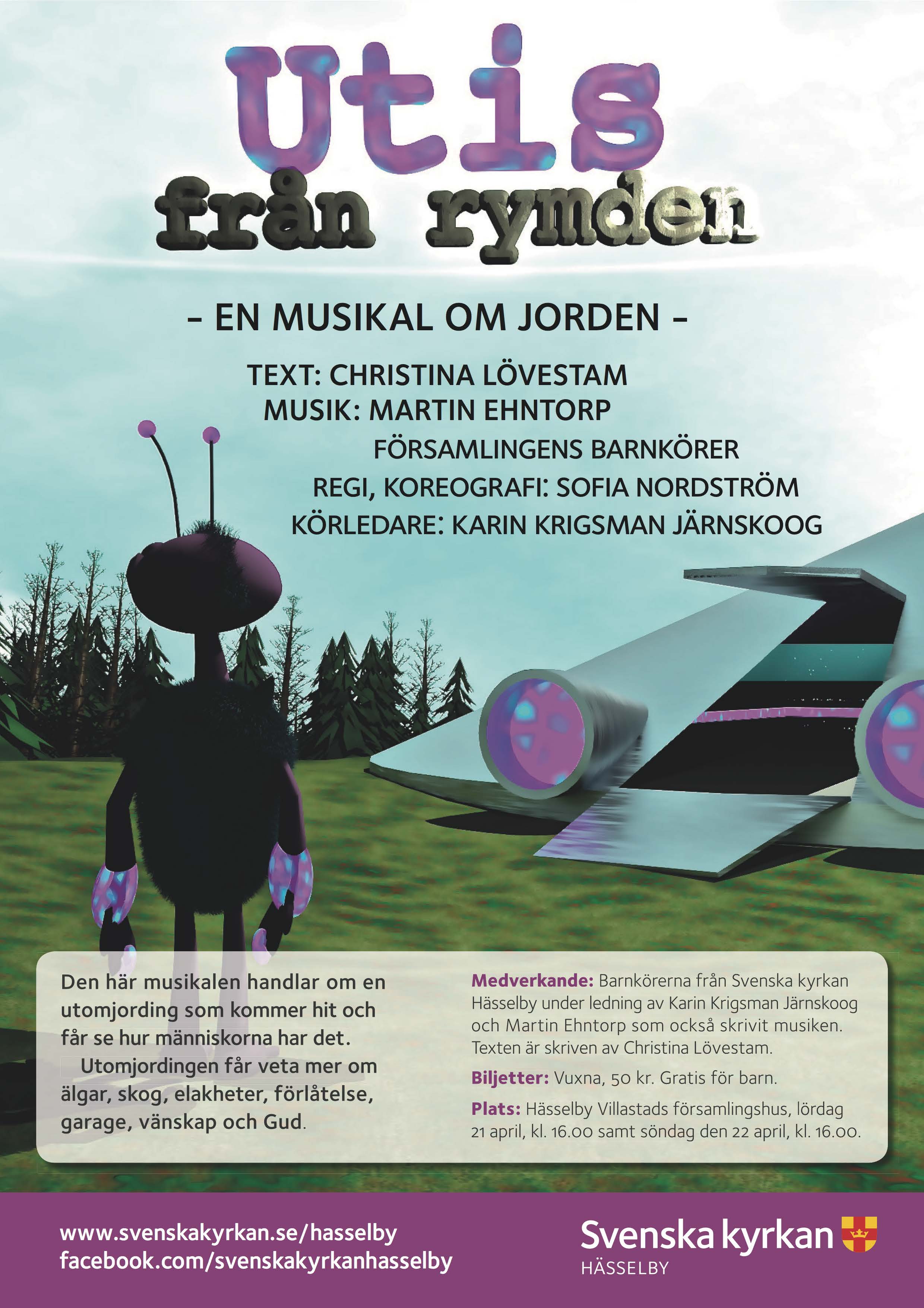 Musikal med kyrkans barnkörer: Utis från rymden.