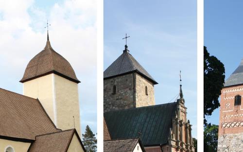 Husby-Ärlinghundra kyrka, Norrsunda kyrka, Skepptuna kyrka och Valsta kyrka