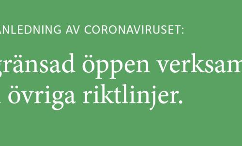 Under en tid framöver kommer Svenska kyrkan Hässelby att ha en mycket begränsad verksamhet för att minimera smittspridning av Coronaviruset. Vi följer händelseutvecklingen och anpassar oss efter Folkhälsomyndighetens råd och rekommendationer.