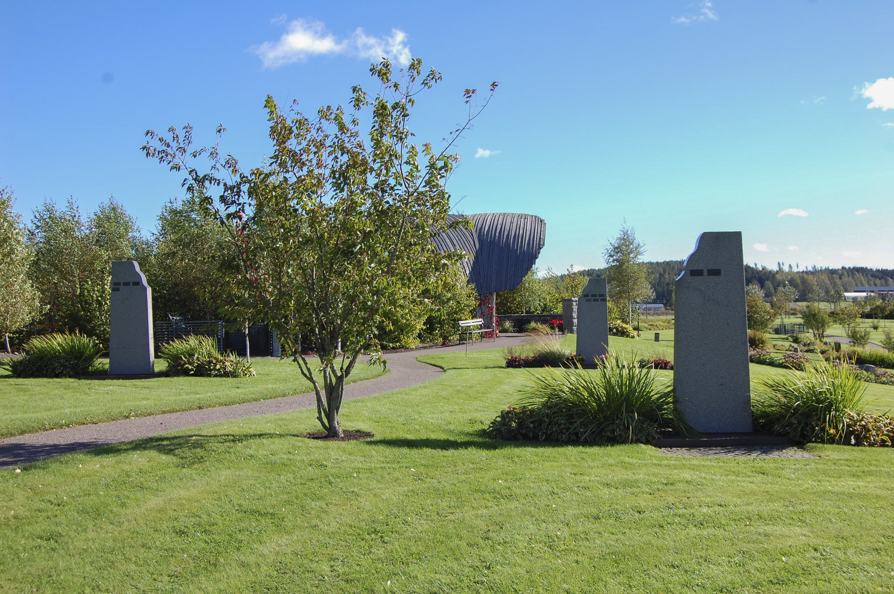 Del av askgravlunden på Sunne kyrkogård