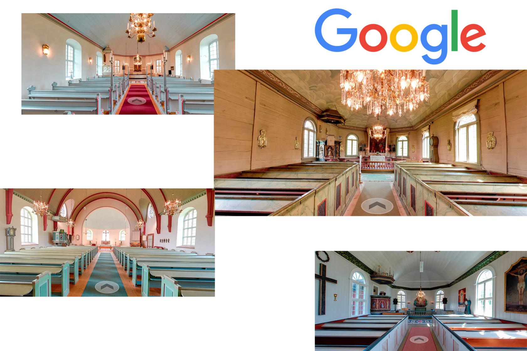 Googlefilmade kyrkor i Kinds pastorat