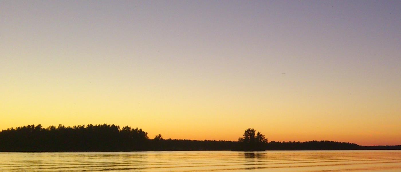 Solnedgång över Helgasjön