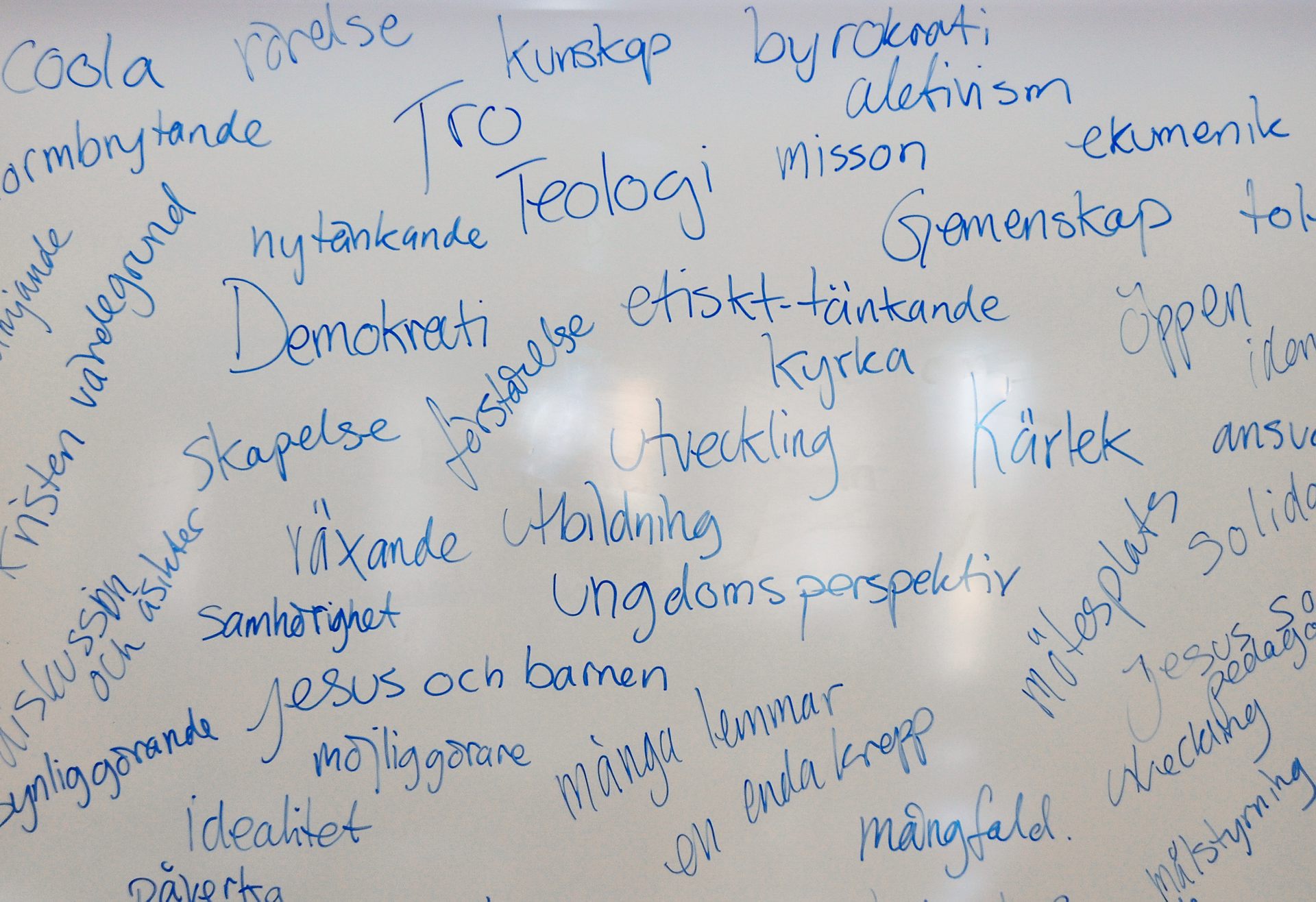 Text på whiteboard