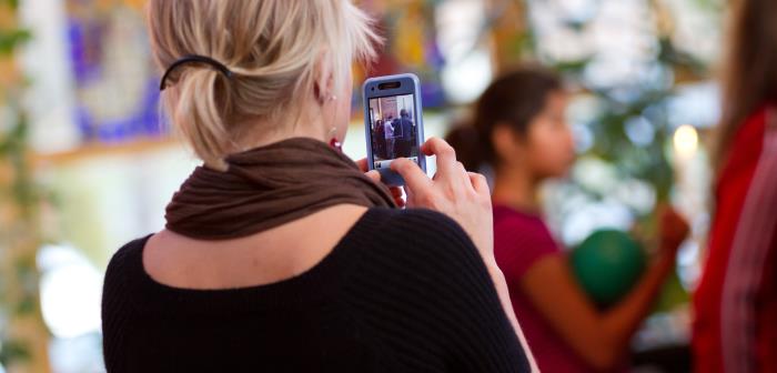 fotografering med mobiltelefon i St. Maria kyrka