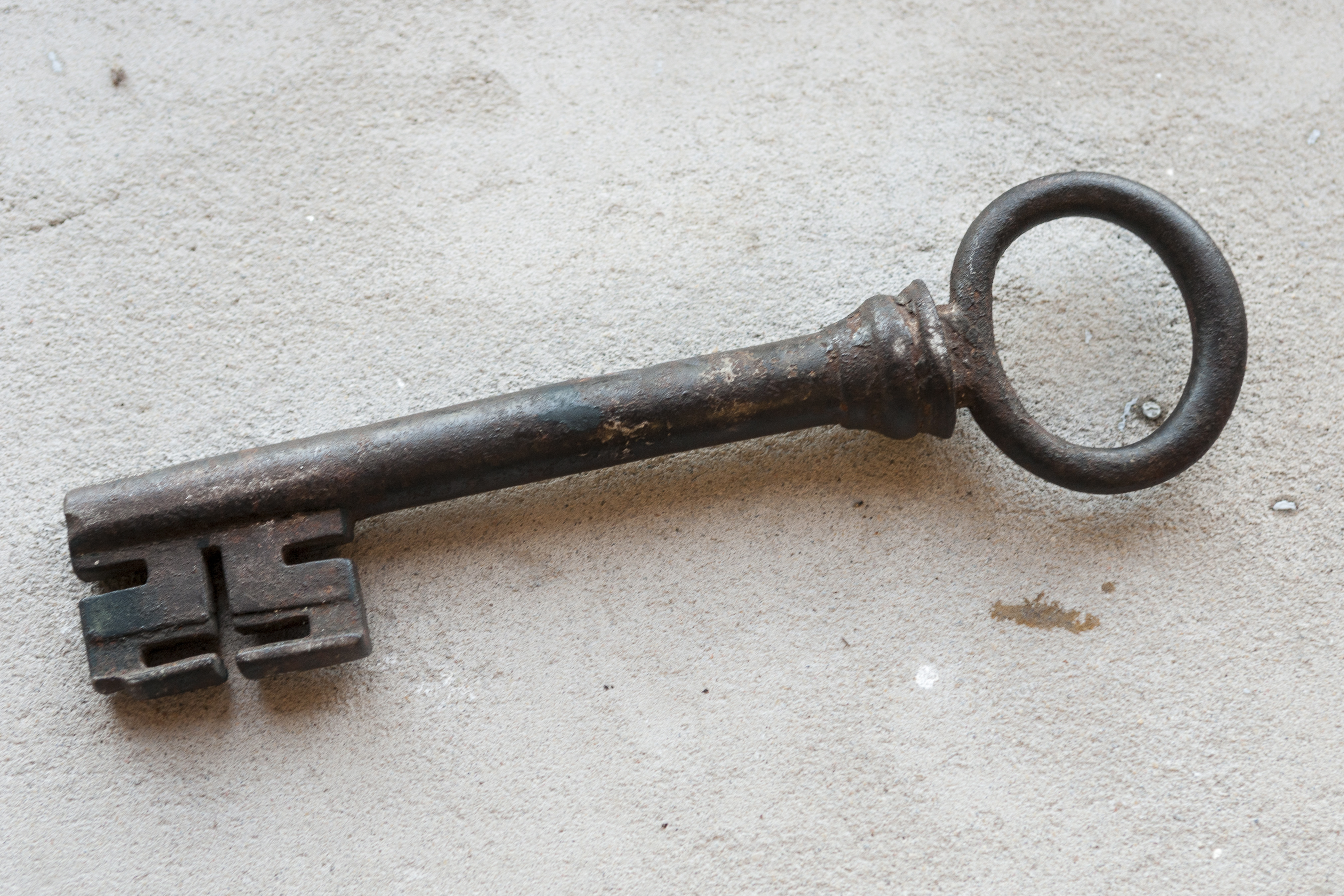 En gammaldags nyckel.