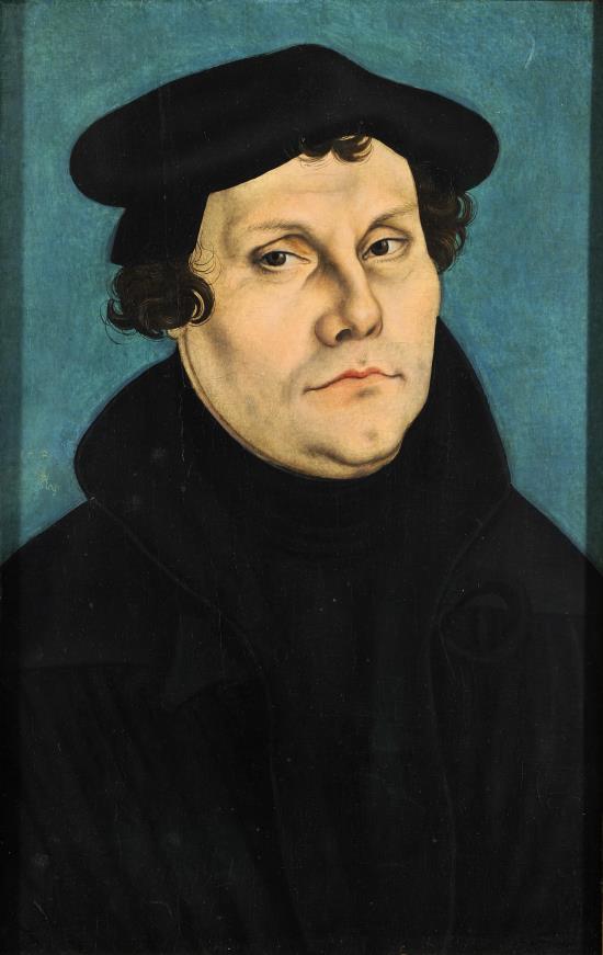 Porträttmålning av Martin Luther.