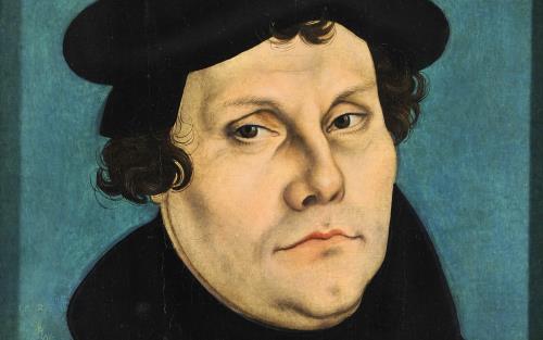 Porträttmålning av Martin Luther.