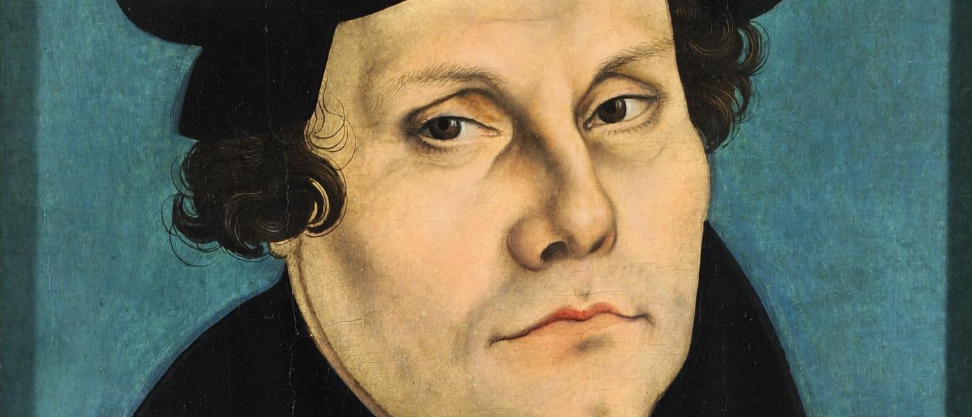 Porträttmålning av Martin Luther.