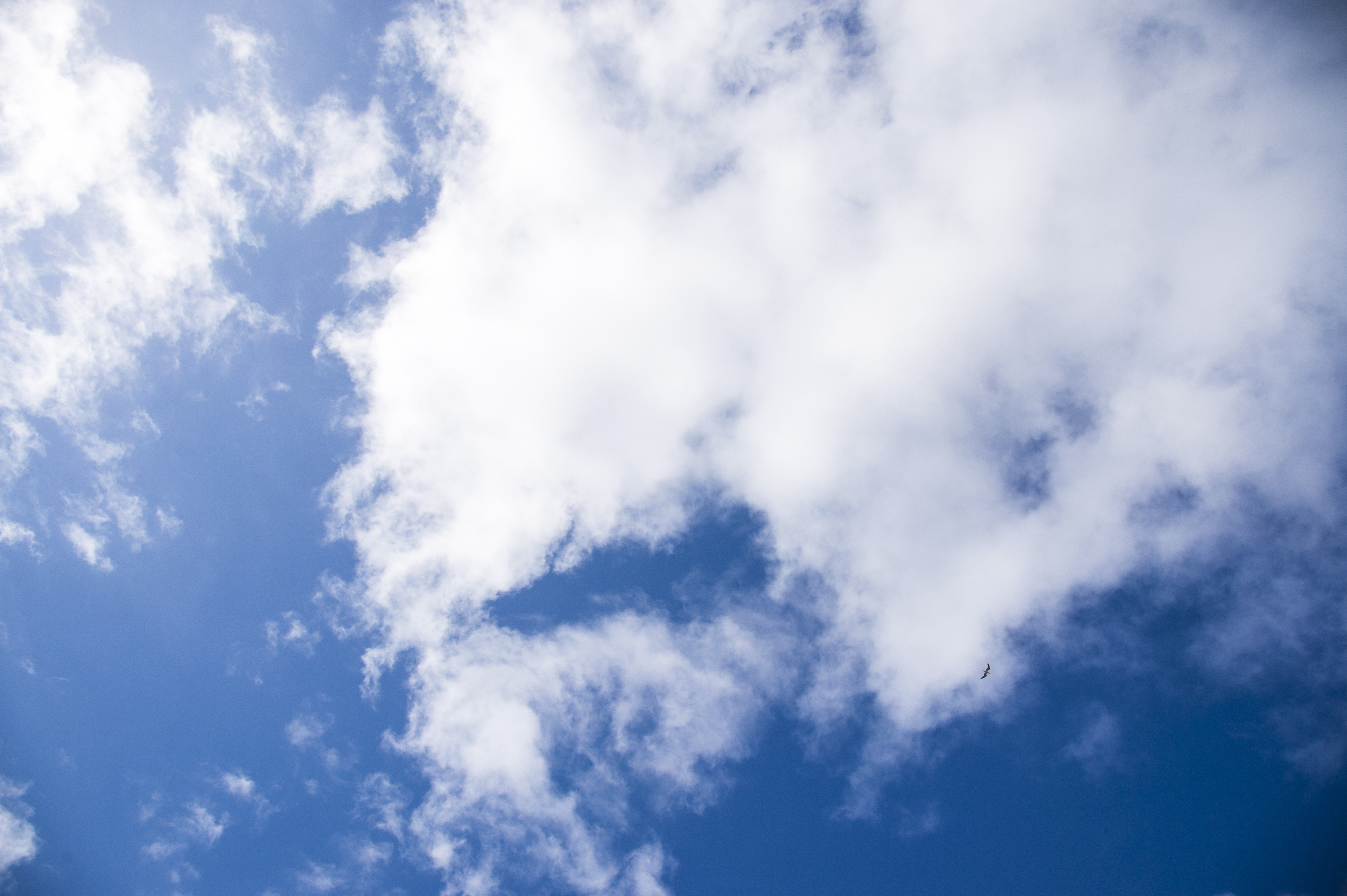 Moln på blå himmel.