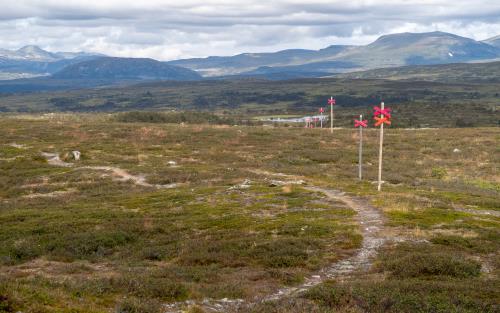 En vandringsled på fjället.