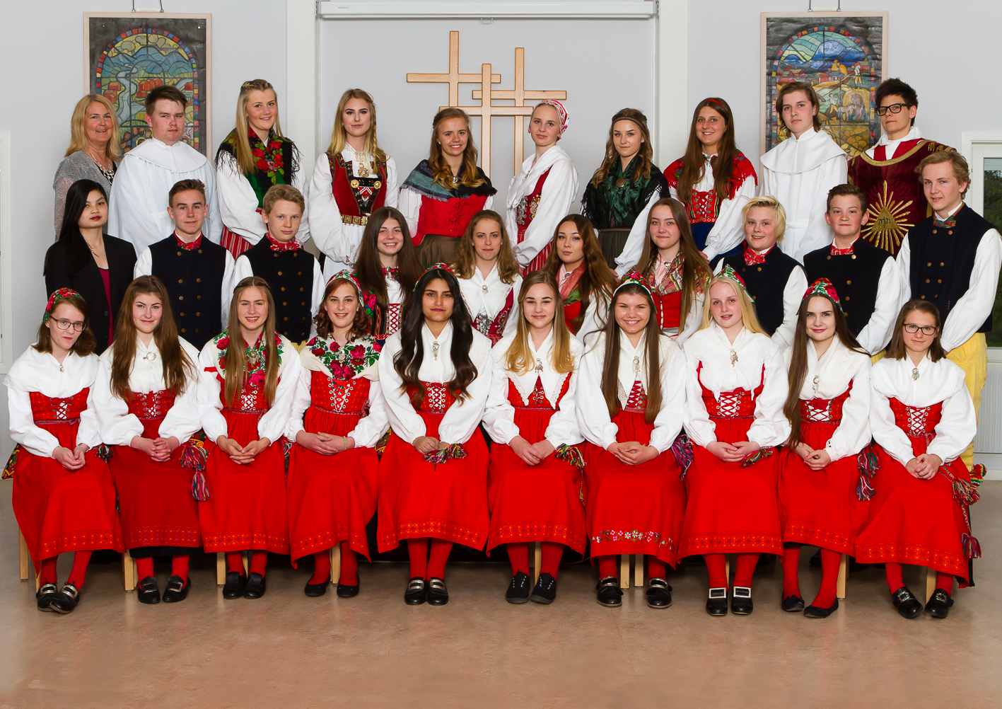 Konfirmander i Gagnefs församling 2016.