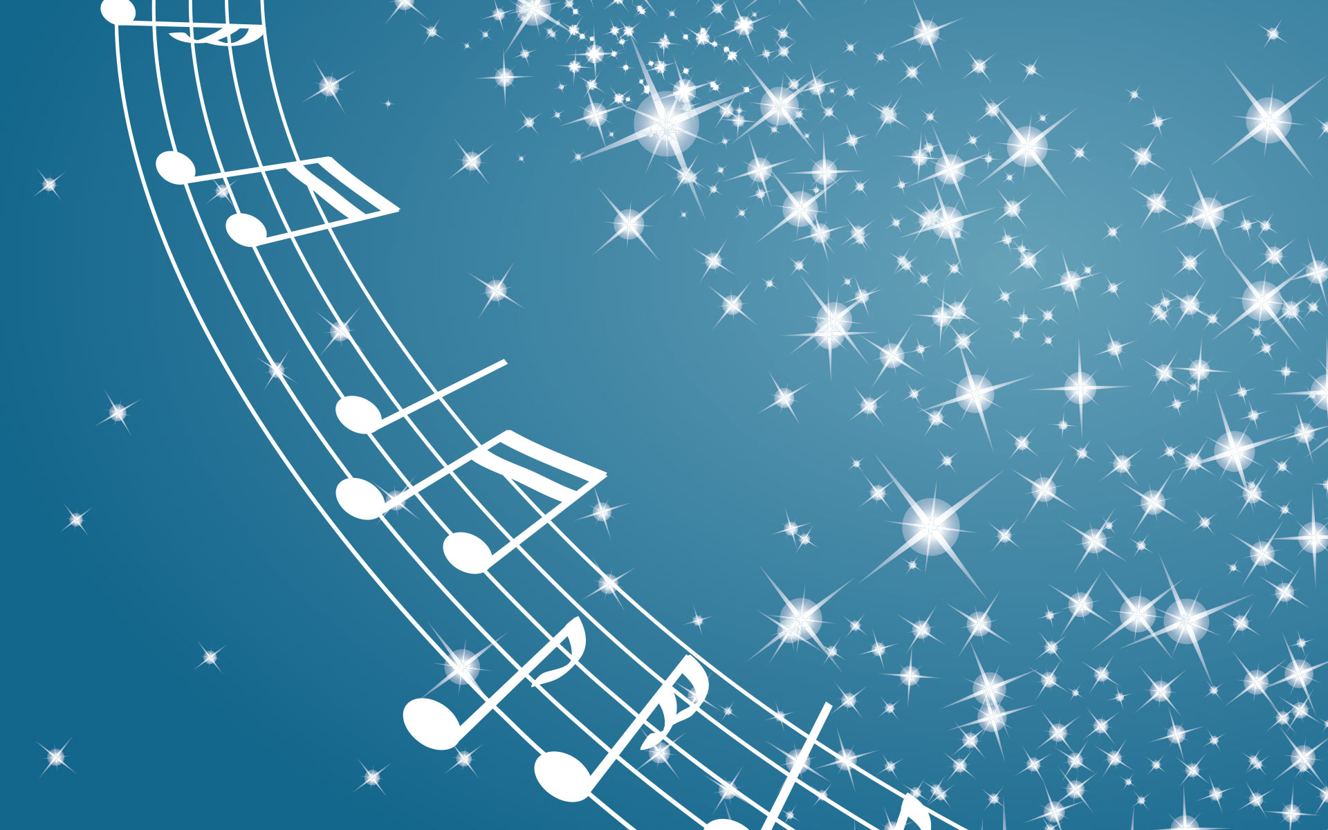 Illustration. Musik och stjärnor