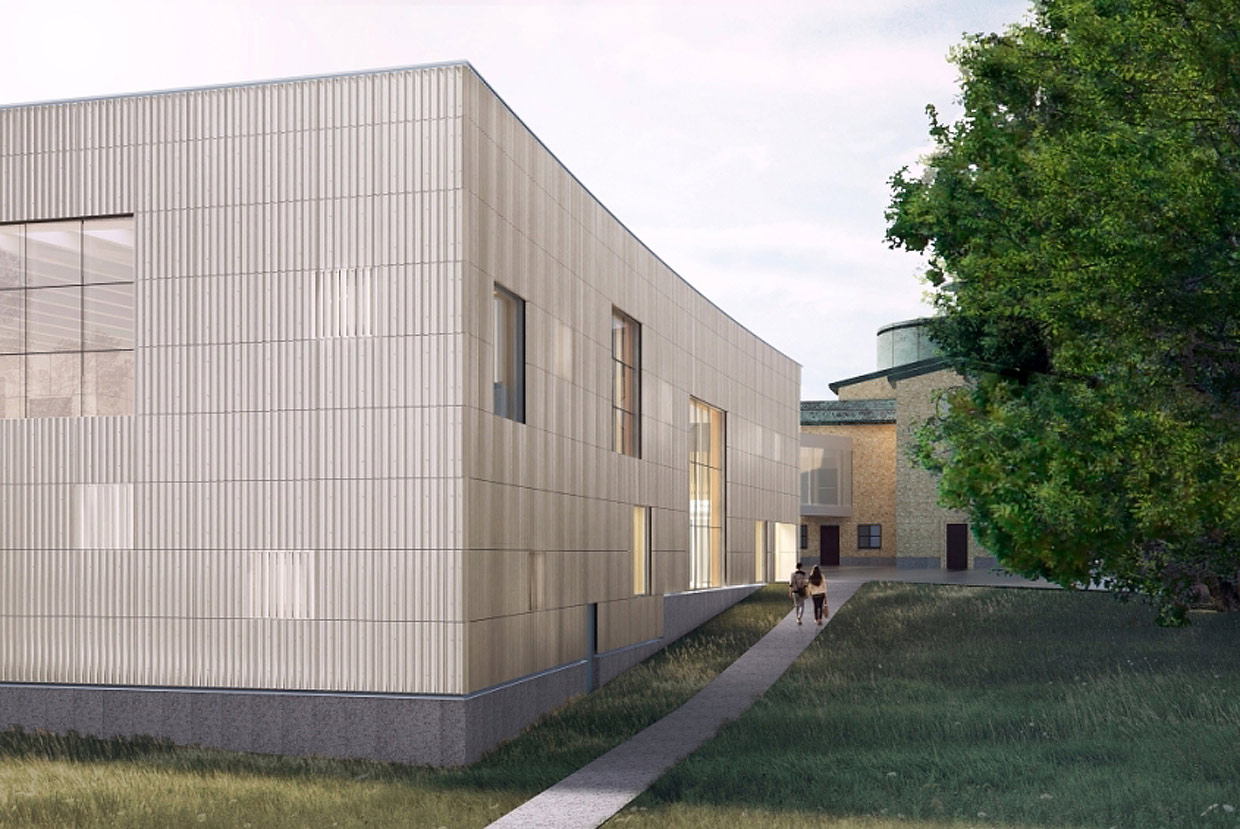 Bild på det kommande krematoriet, skiss