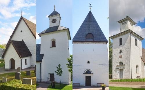 Kyrkorna i Öjaby församling: Öjaby kyrka, Örs kyrka, Bergunda kyrka och Ormesberga kyrka.