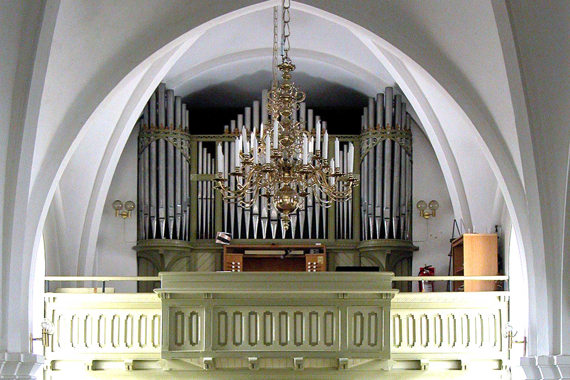 Orgelfasaden i Fosie kyrka