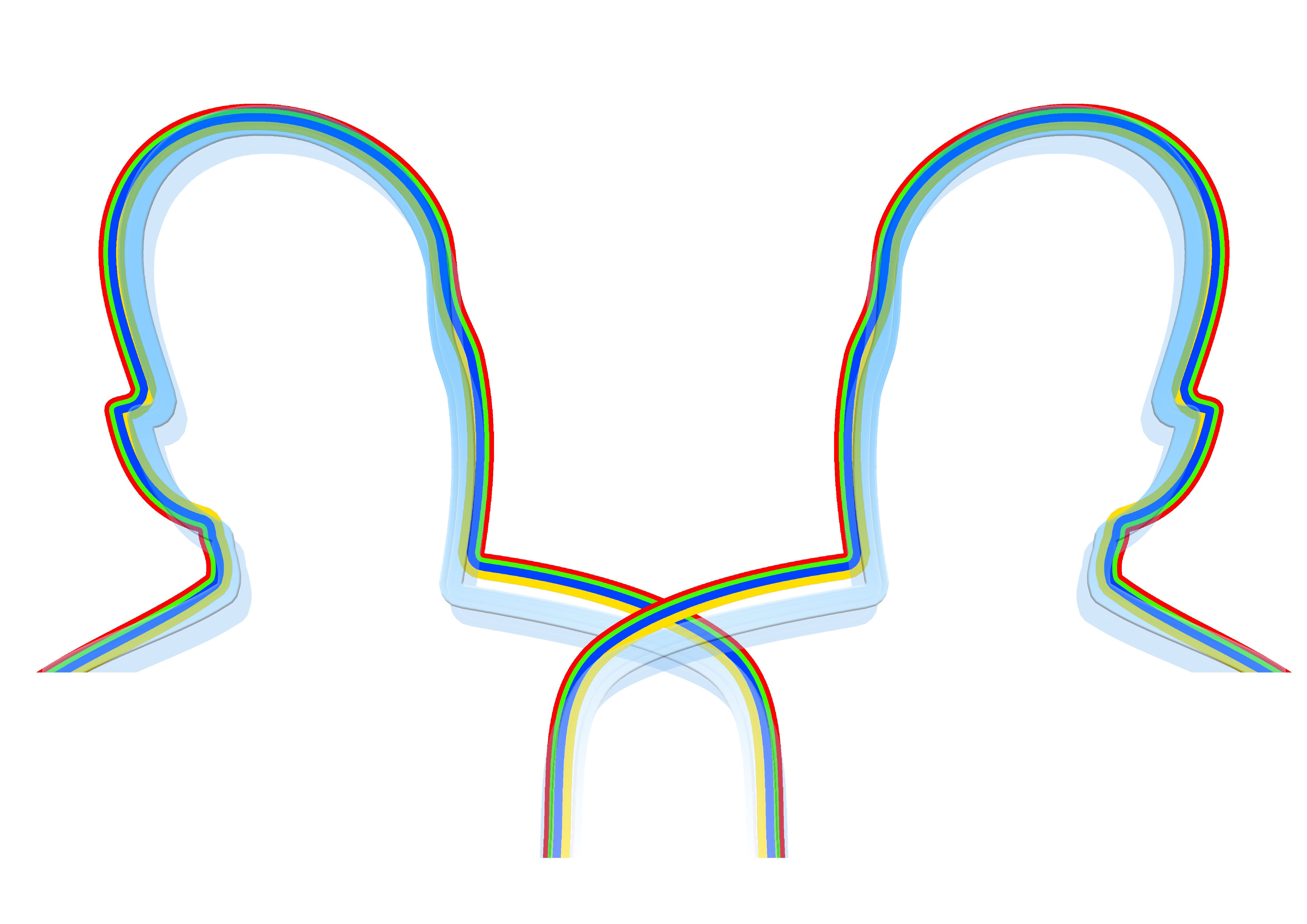 Illustration av utkanten på två personer.