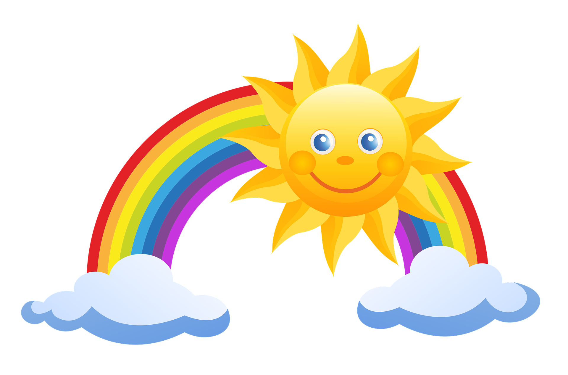 Sol med regnbåge
