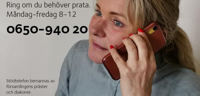 Spridningen av Coronaviruset kan väcka många tankar och frågor. Som vanligt finns Svenska kyrkan om du vill prata med någon. Måndag-fredag klockan 8-12 kan du nå en präst eller diakon på telefon 0650-940 20.