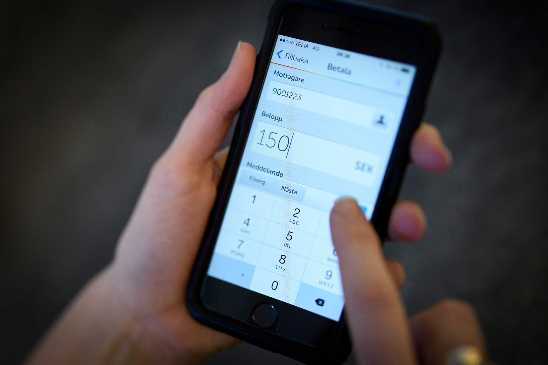 Mobiltelefon med swish