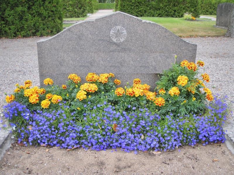 blommor till gravplats sommar