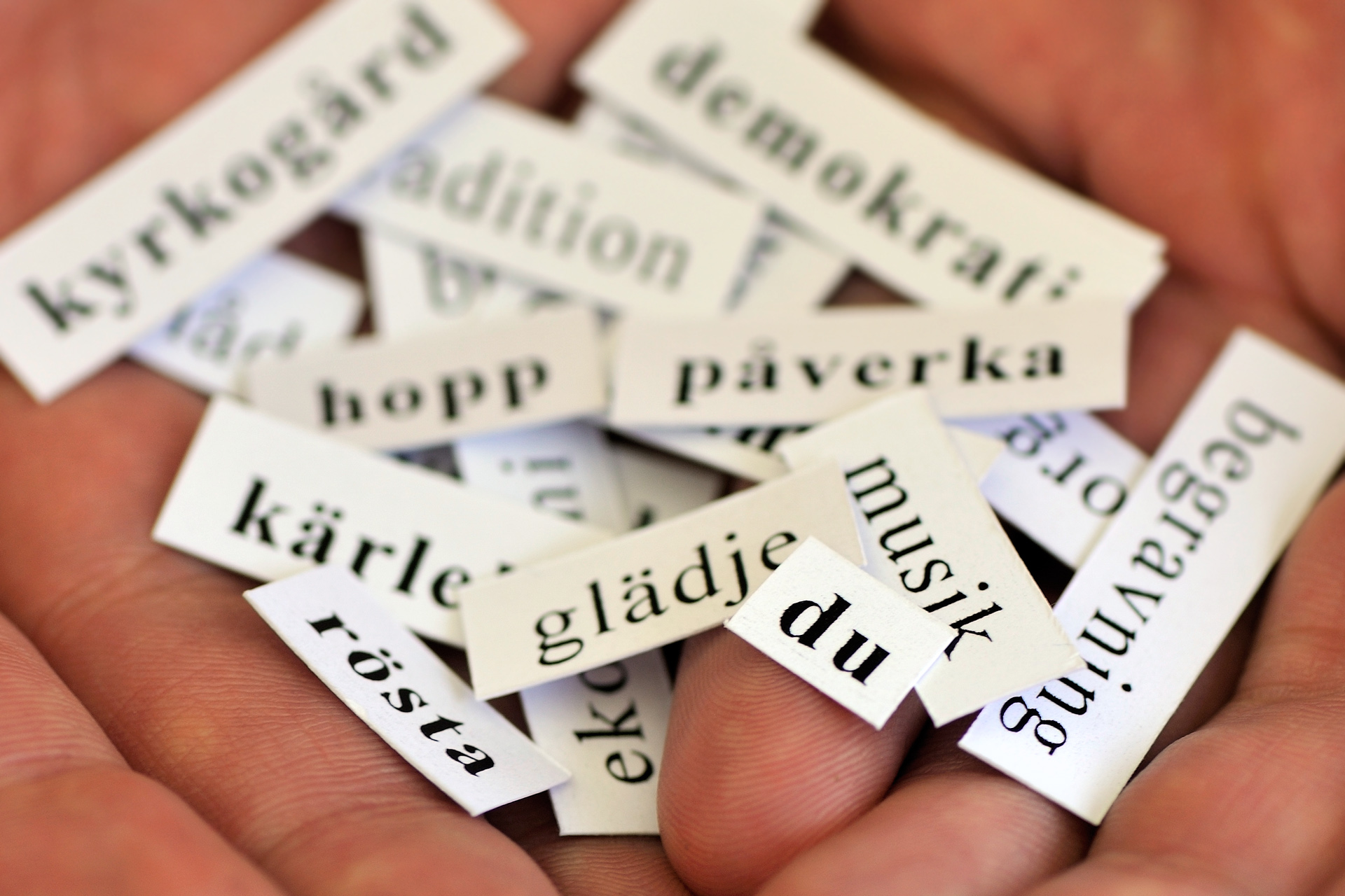 Ord, händer, bokstäver